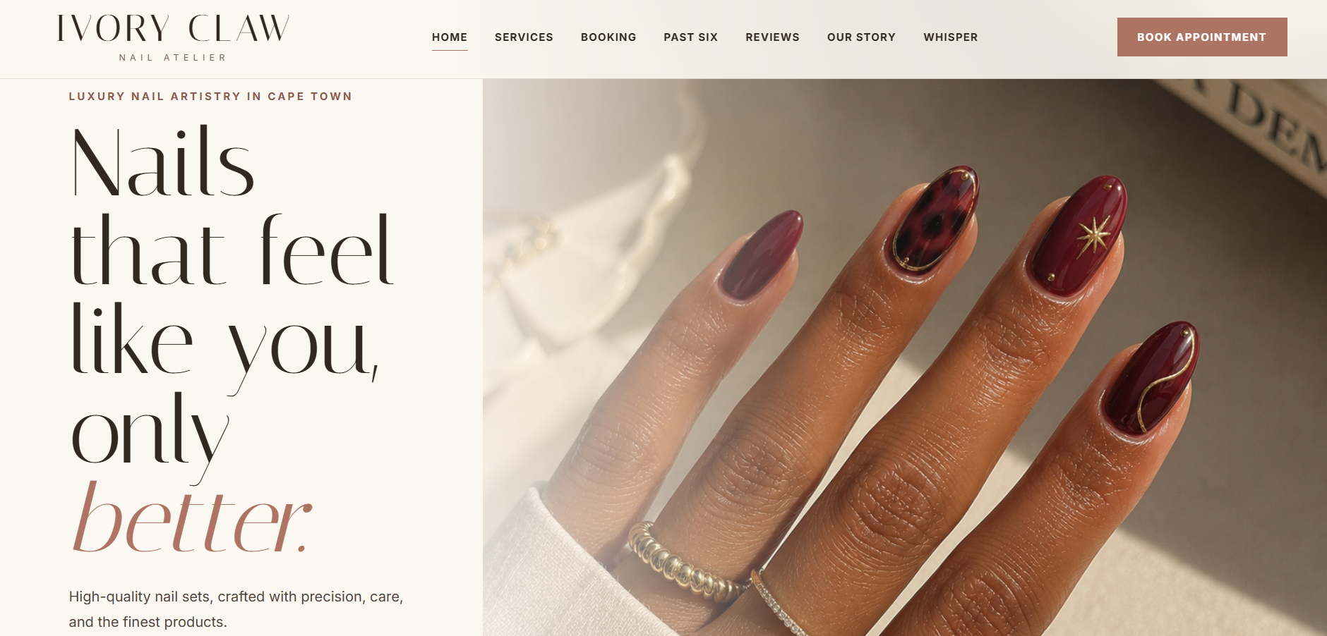Ivory Claw website preview